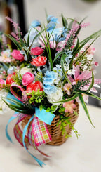 Spring Floral Hanging/Sitter Basket
