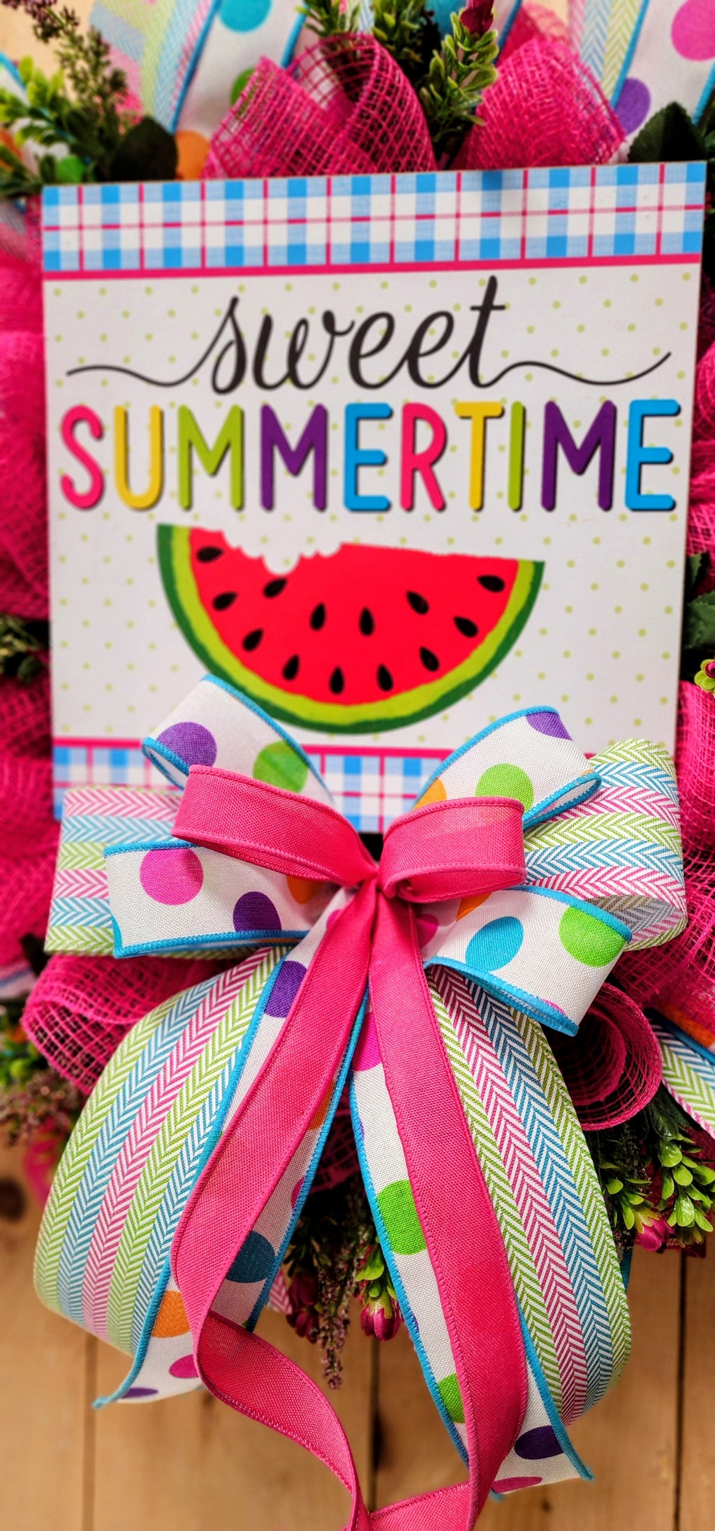 Summertime Watermelon Mesh Wreath
