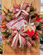 Caramel Apple Fall Mesh Wreath