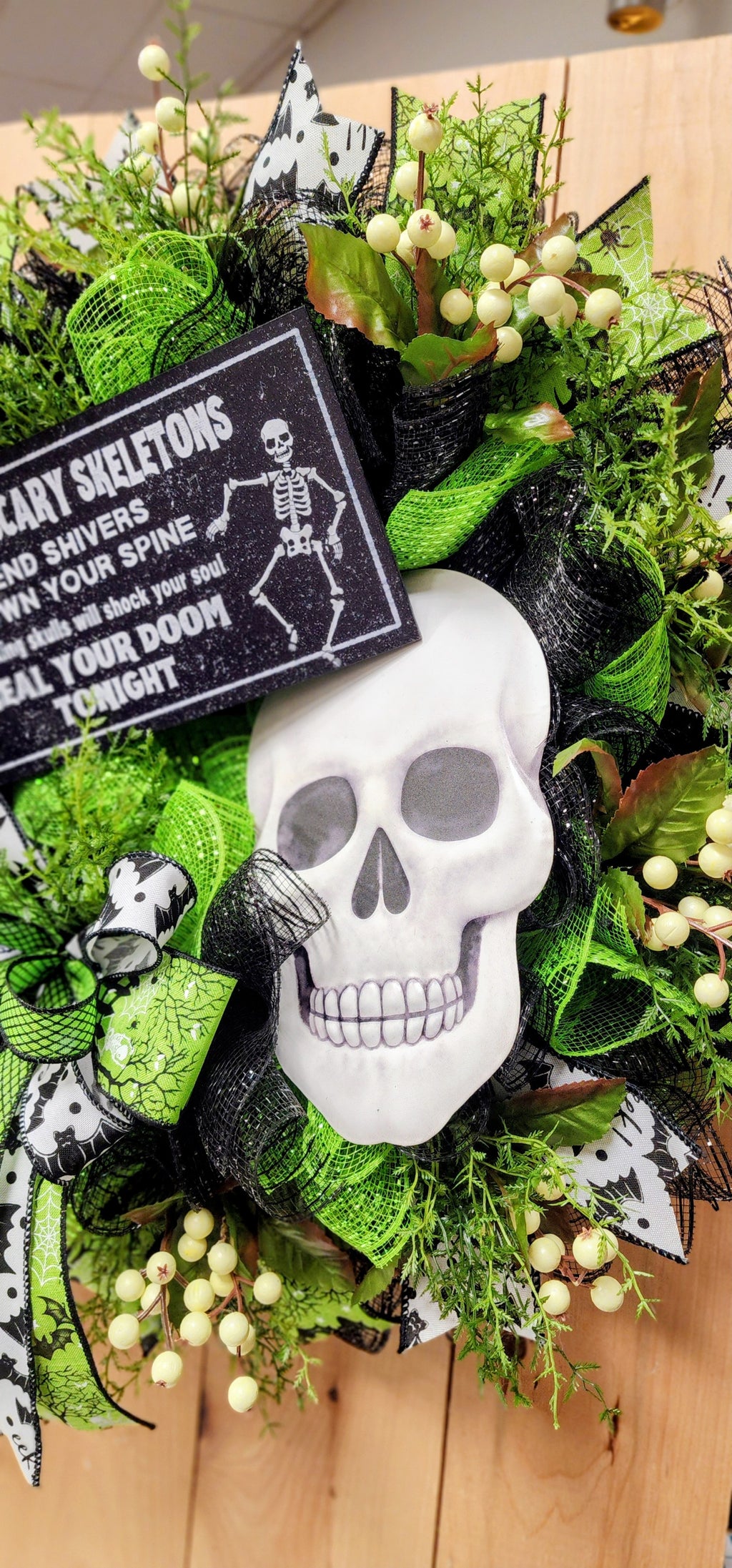 Spooky Scary Skeletons Halloween Wreath
