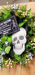 Spooky Scary Skeletons Halloween Wreath