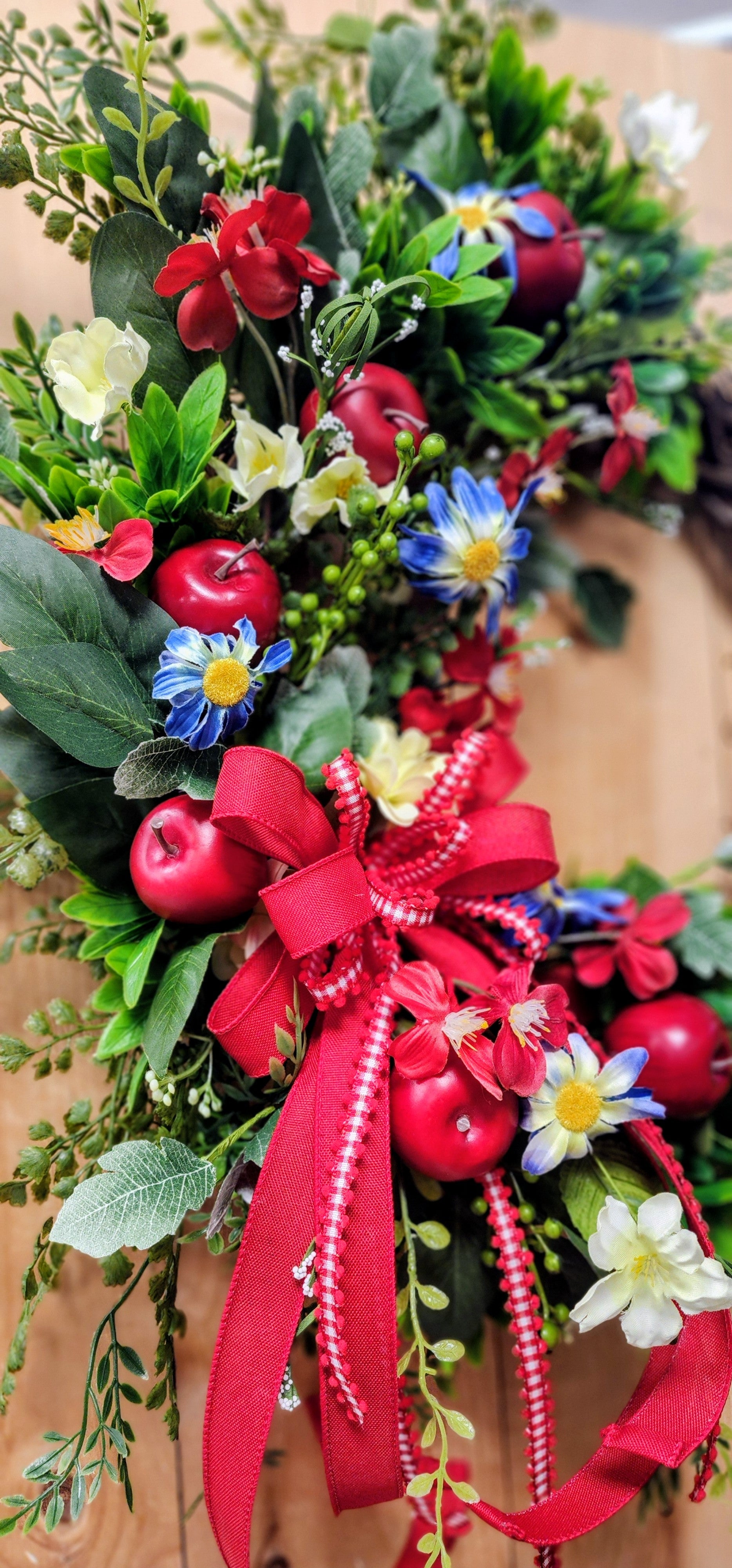 Floral Summer Apple Wreath