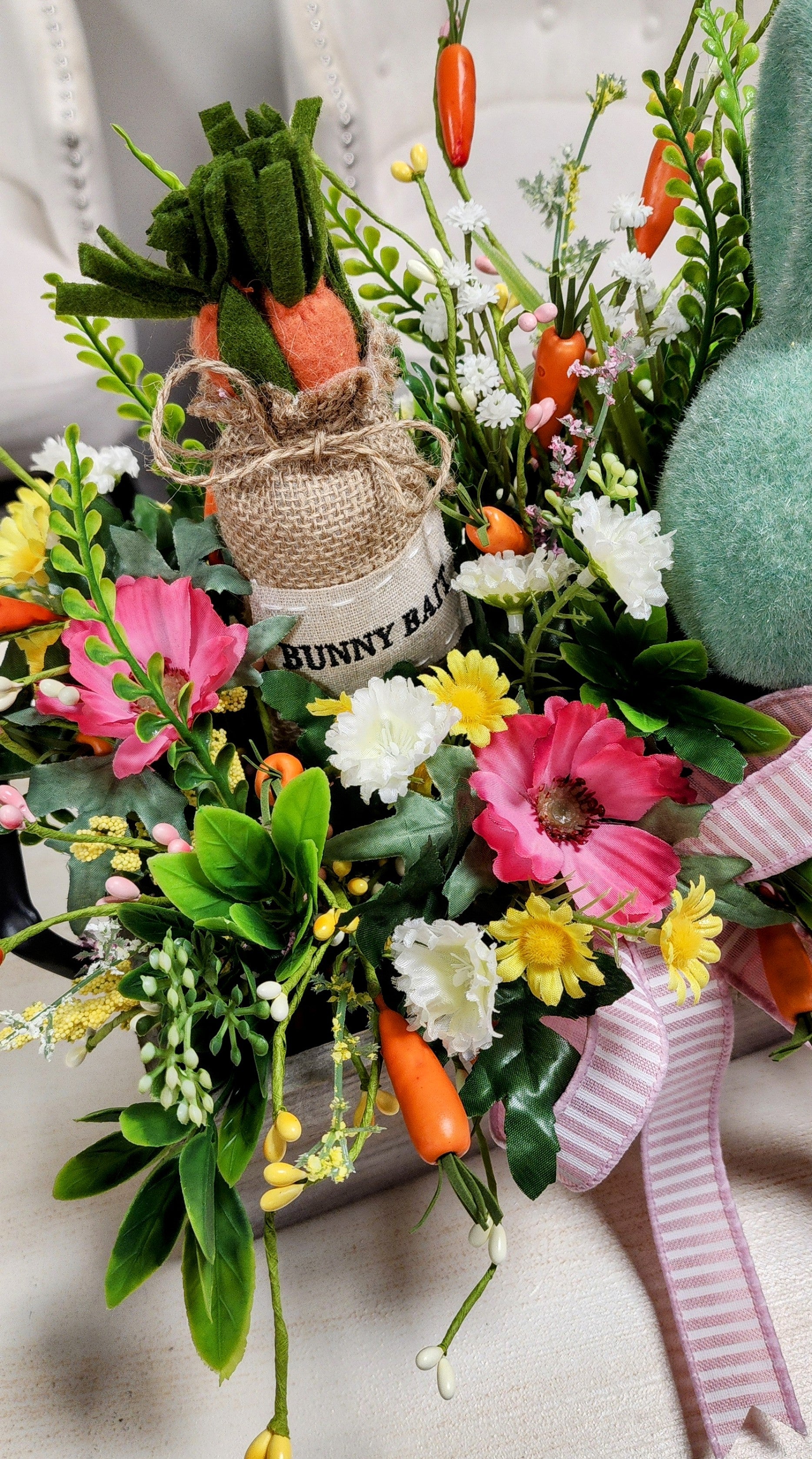 Pastel Bunny Table Arrangement