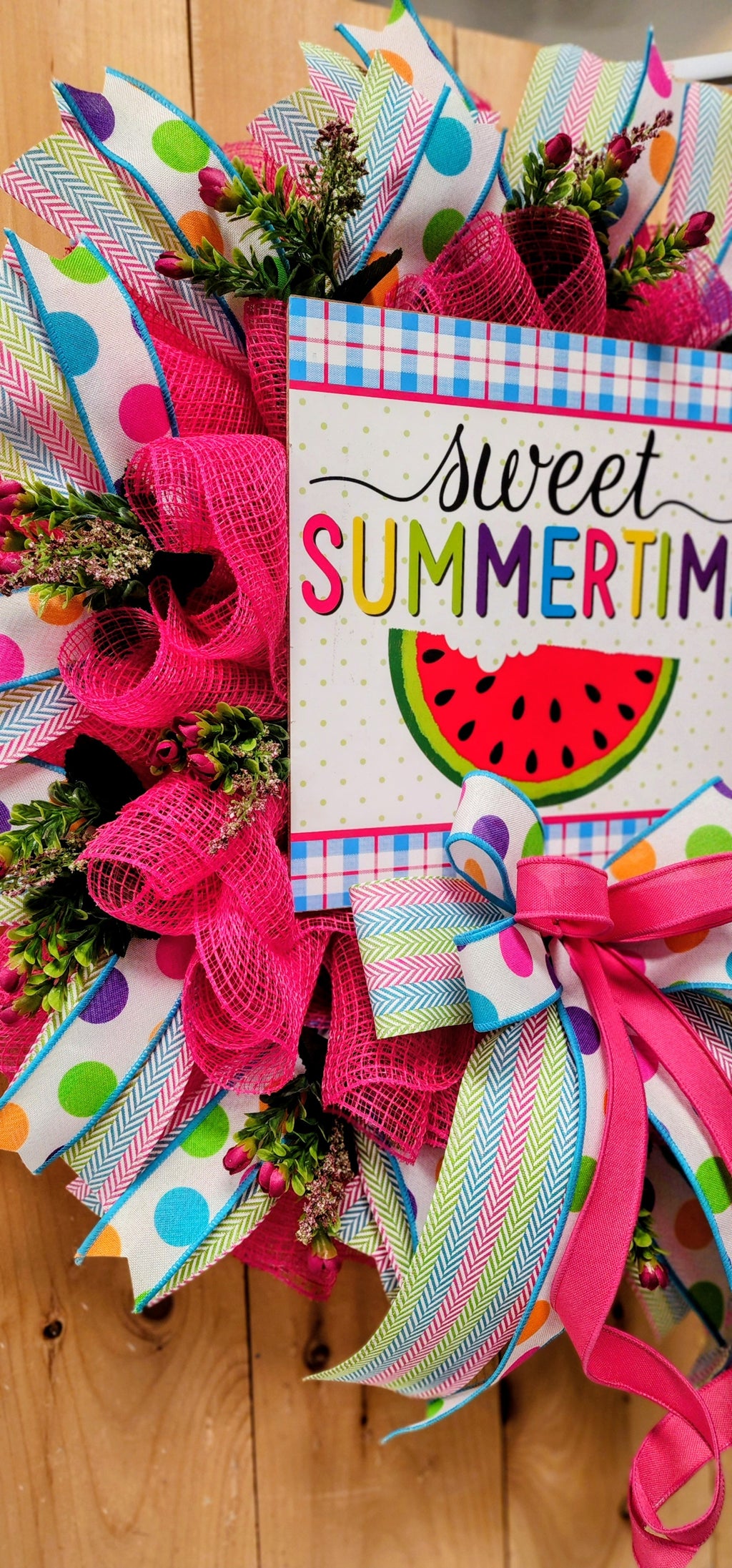 Summertime Watermelon Mesh Wreath