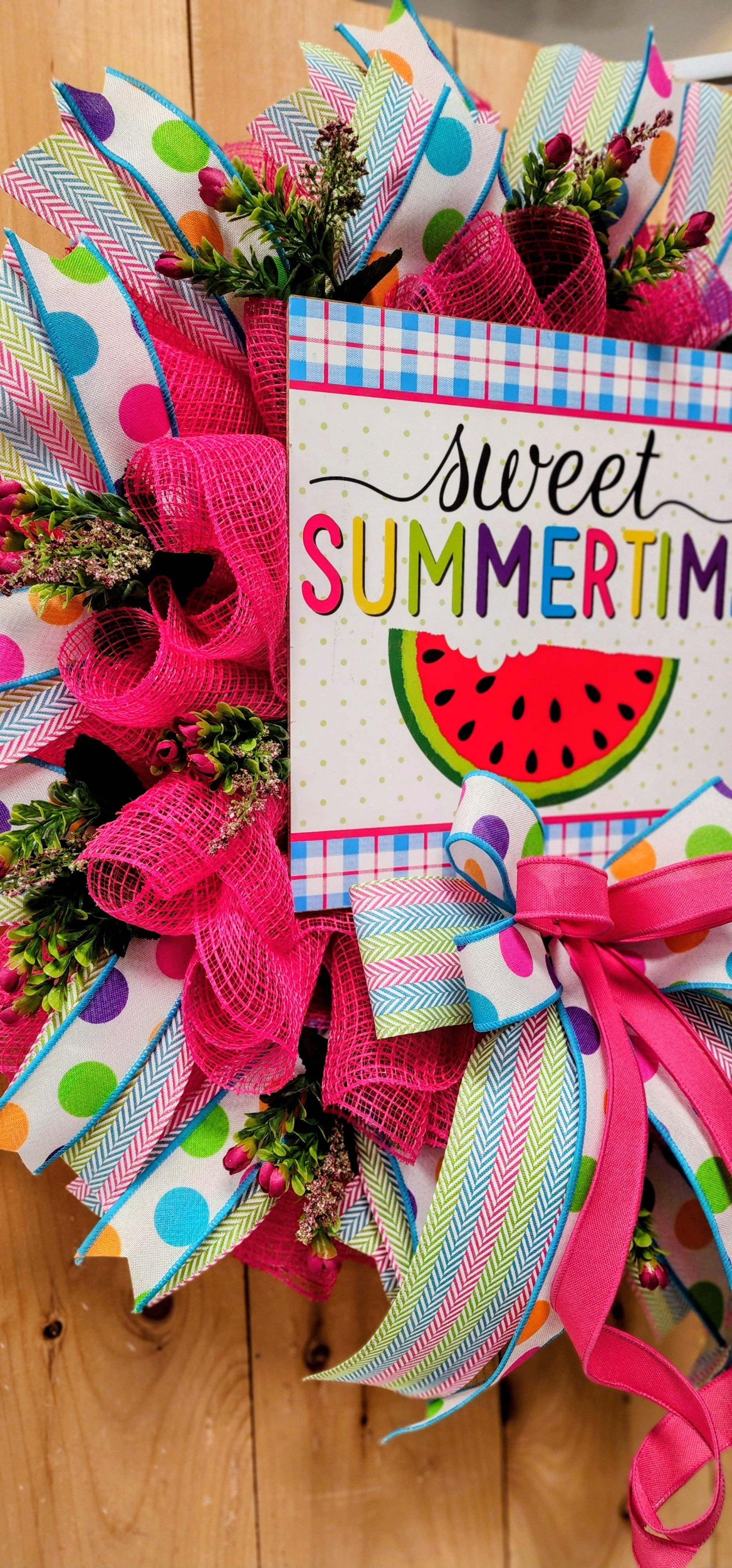 Summertime Watermelon Mesh Wreath