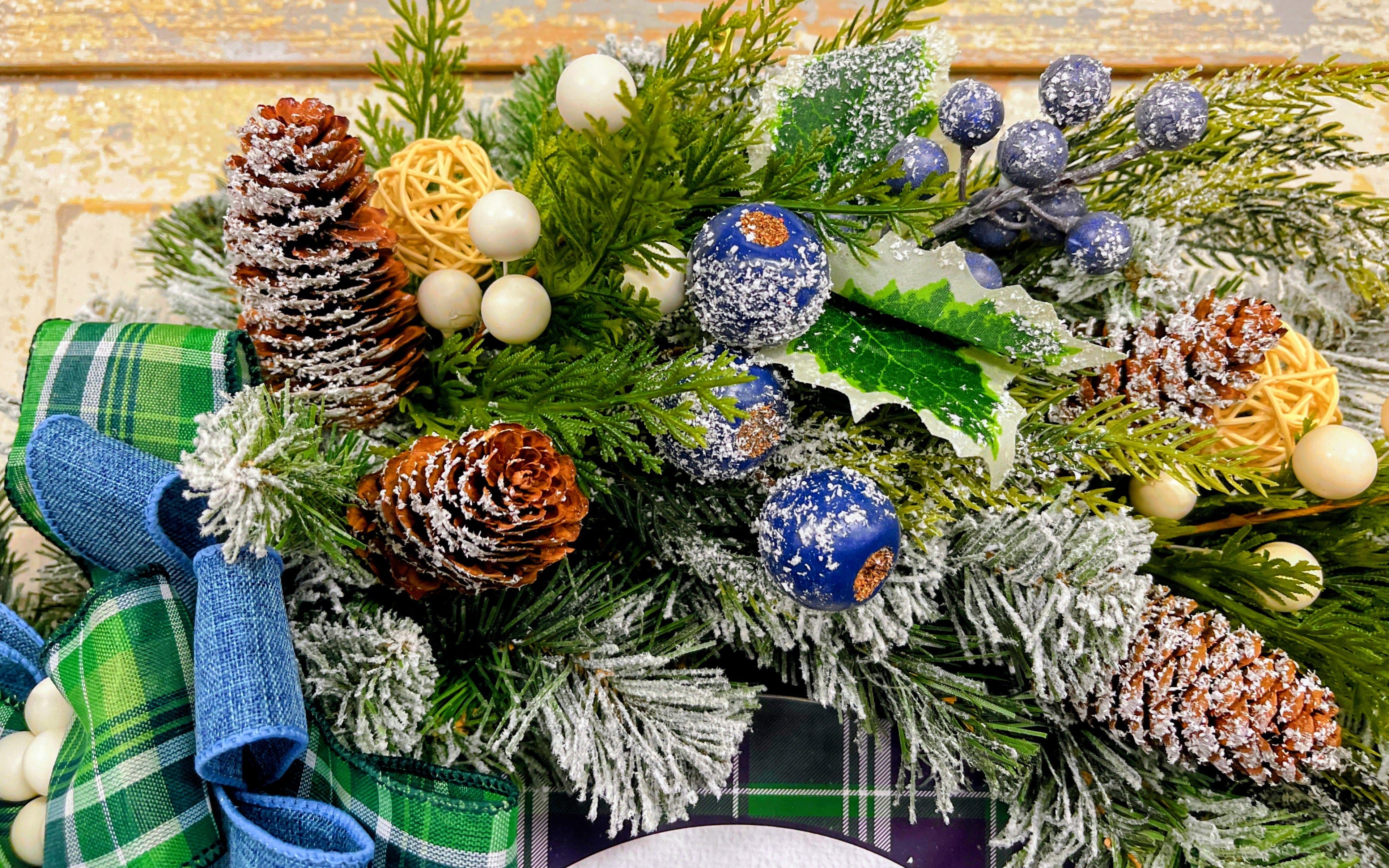 Blue Truck Winter Wreath