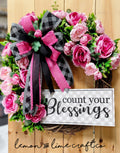 Pink Spring Floral Grapevine Wreath