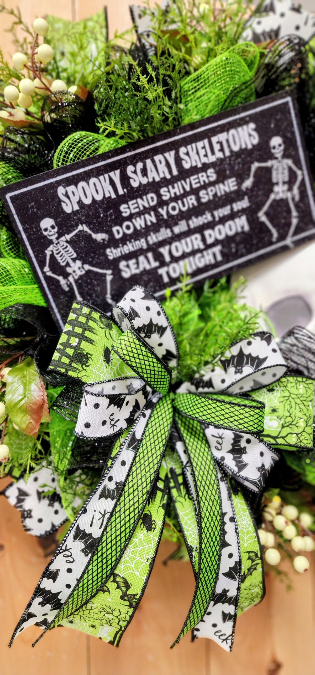 Spooky Scary Skeletons Halloween Wreath