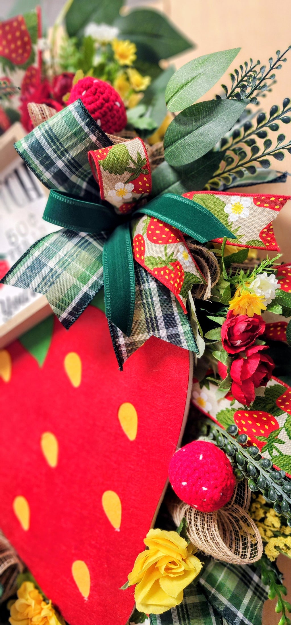 Large Strawberry Summer Wreath