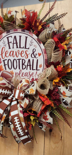 Fall & Football Mesh Wreath