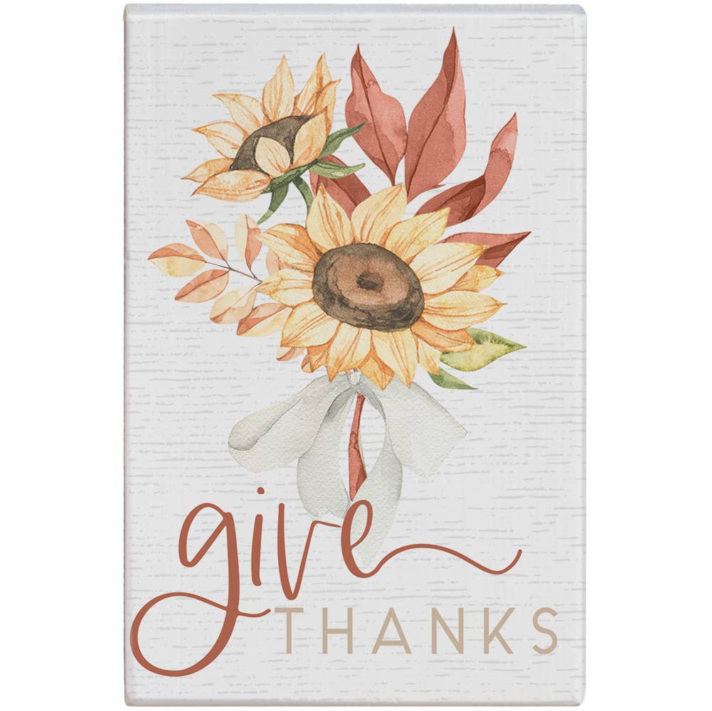 Give Thanks Sunflower - Small Talk Rectangle