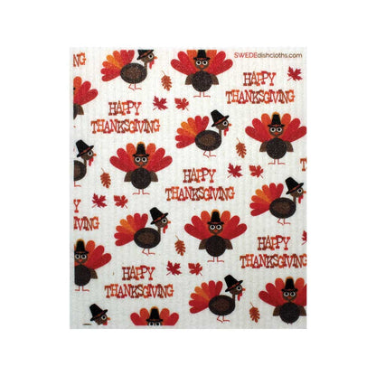 Thanksgiving Turkey Pattern Swedish Dishcloth