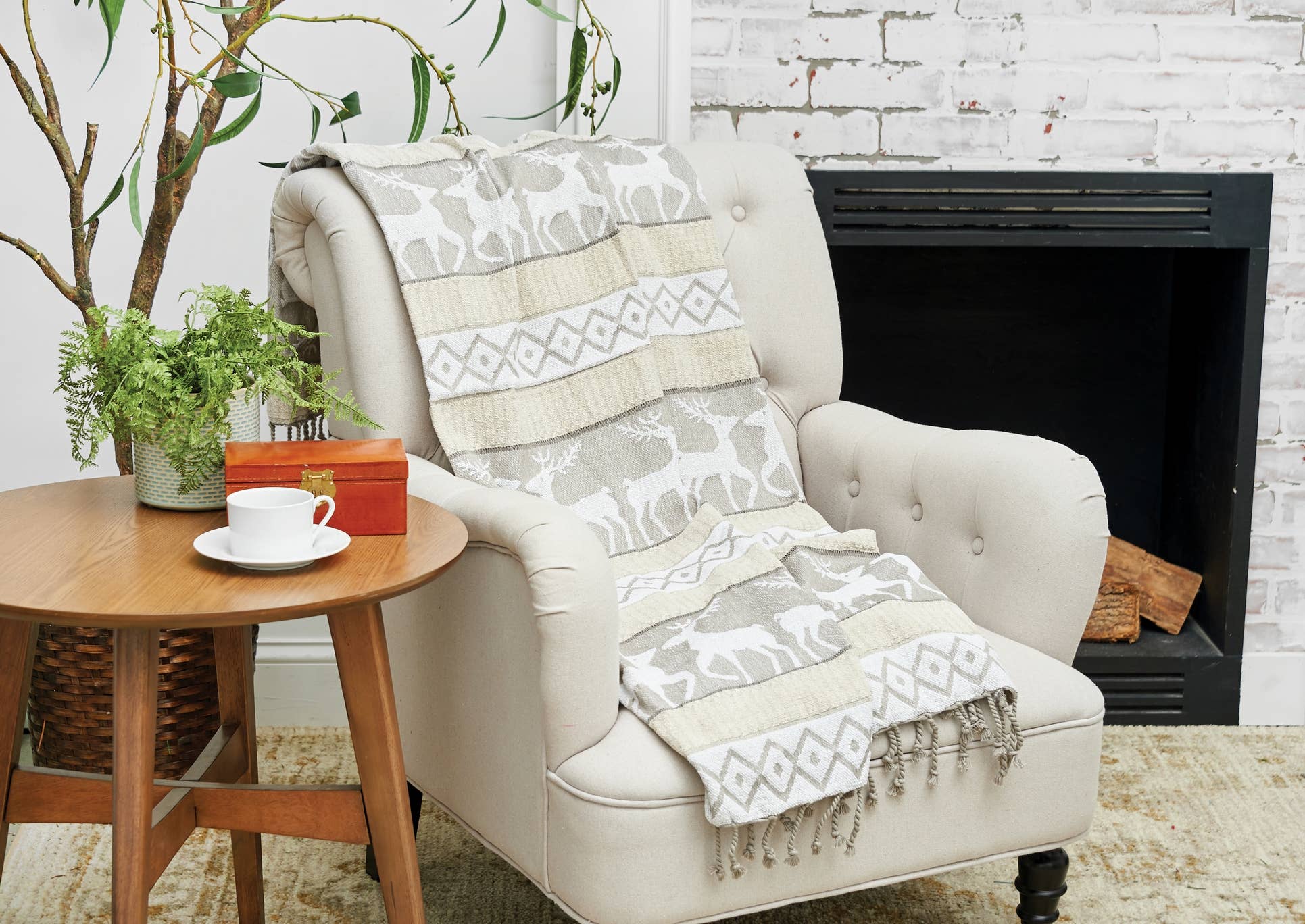 Christmas Deer Throw