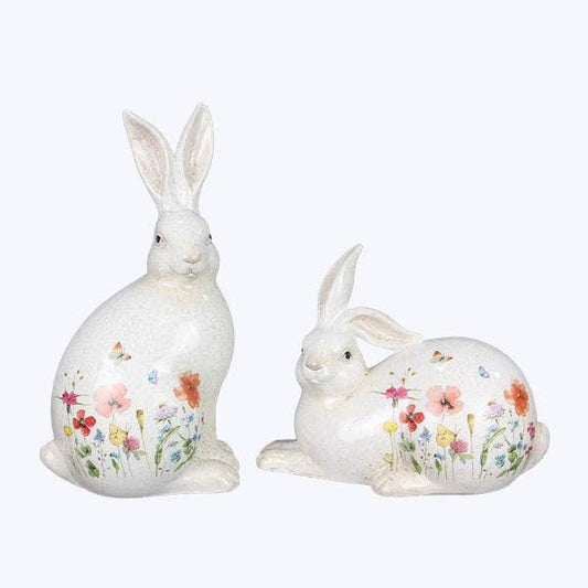 Ceramic Bunny w/Floral