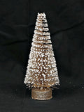 8in Champagne White Glitter Mini Tree