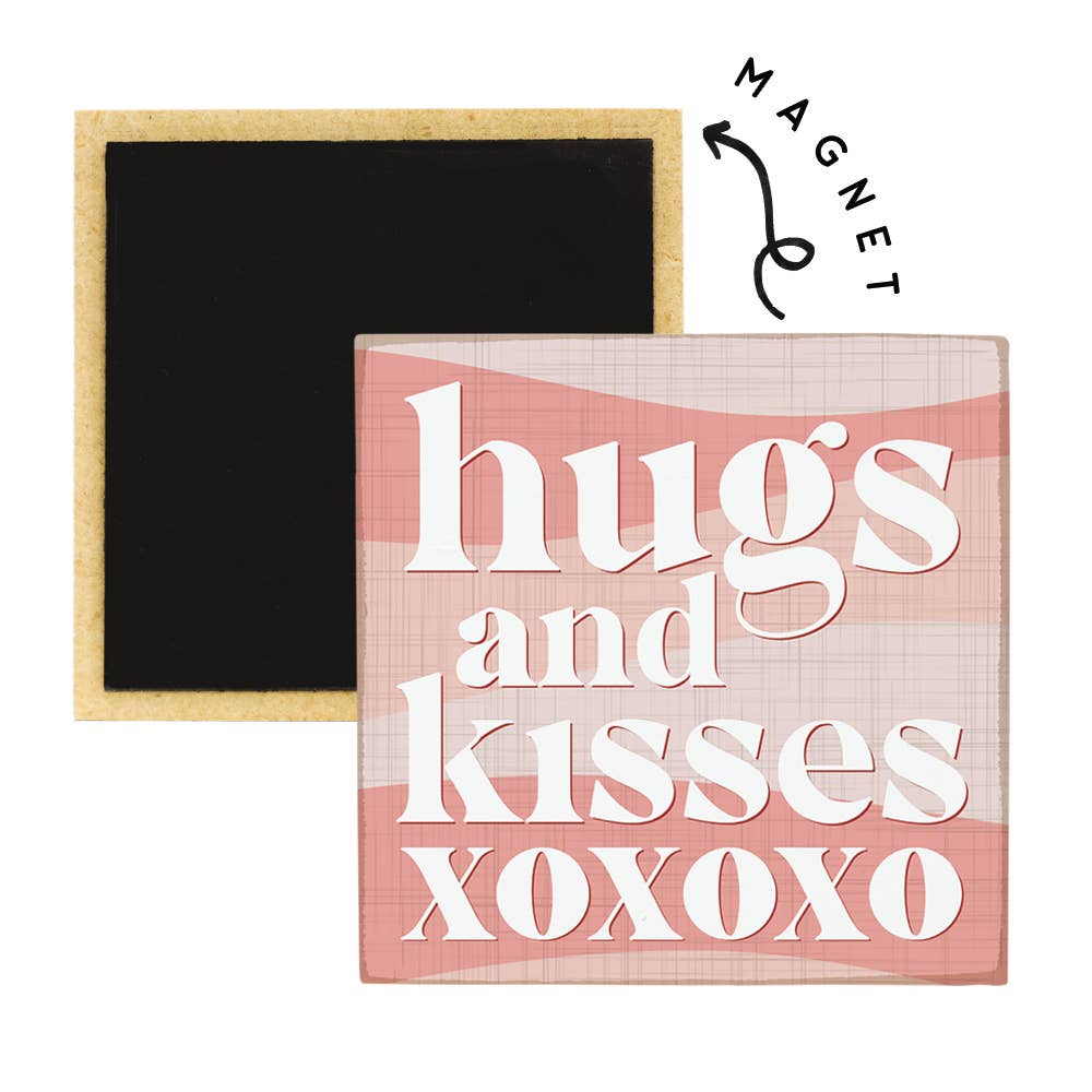 Hugs And Kisses - Square Magnets