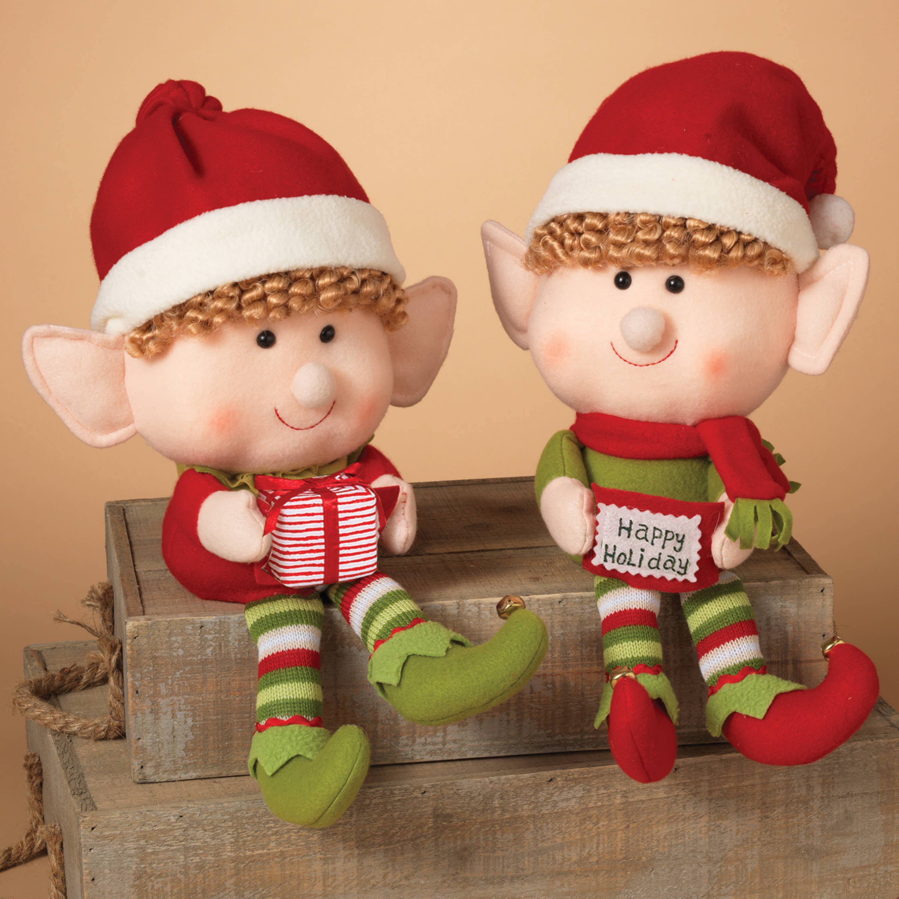Plush Jumbo Head Elf Shelf Sitter