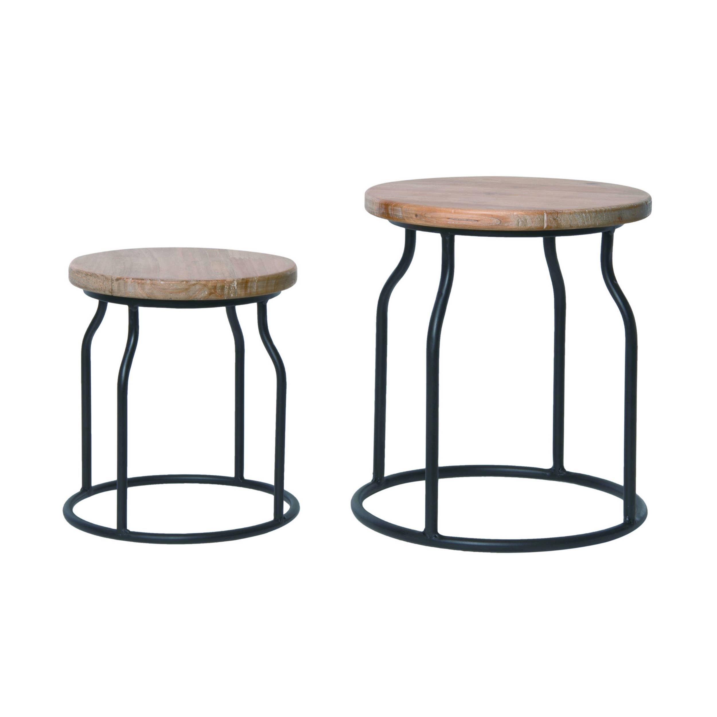 Metal 10.75" Spring Short Nesting Plant Stands Set of 2