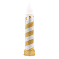 90th Anniversary 24in Blow Mold Candle - Gold/Silver Stripes