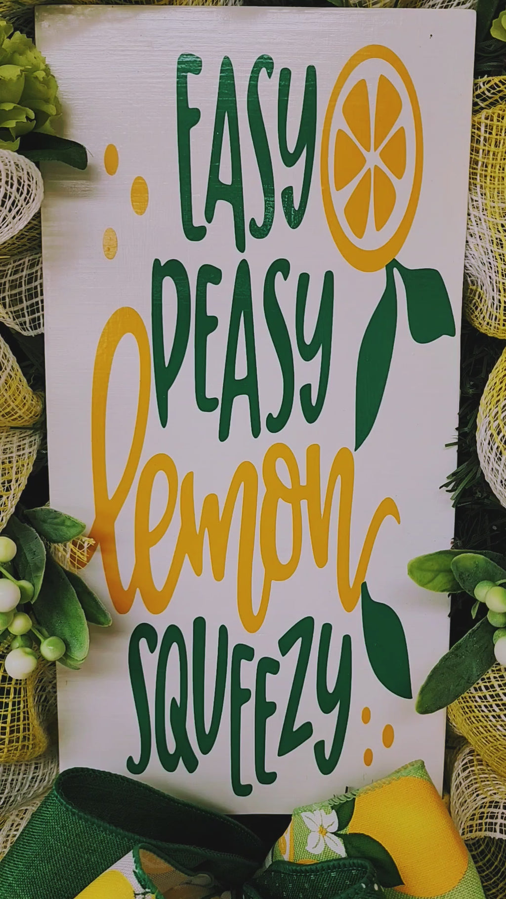 Lemon Slice Summer Mesh Wreath