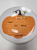 Pumpkin Giving Plate