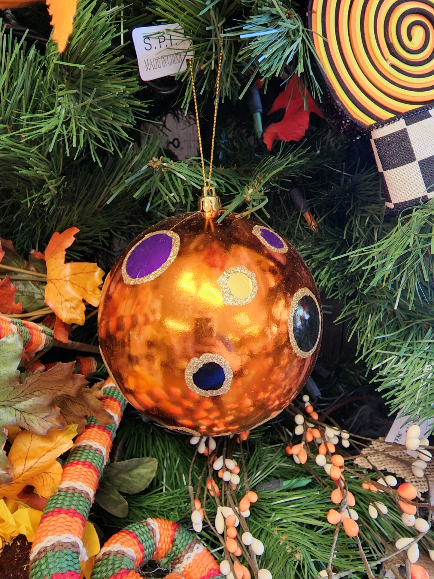 Large Halloween Dotted Ornament