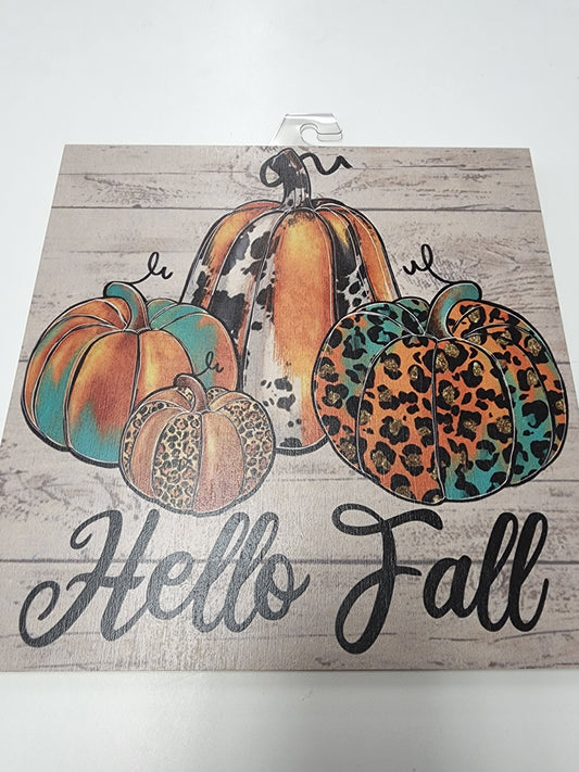 Fall Leopard Print Sign