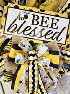 Bee Blessed Mesh Wreath
