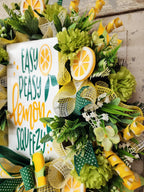 Lemon Slice Summer Mesh Wreath