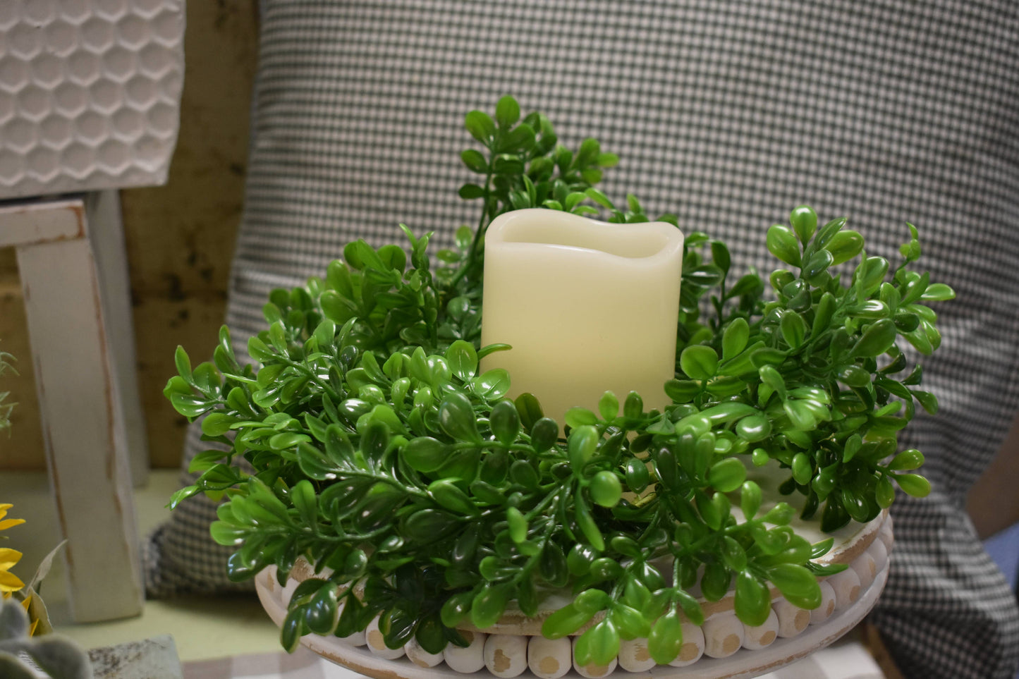 Boxwood 4.5in Candle Ring
