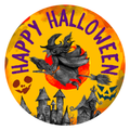 18" Wood Round - Happy Halloween