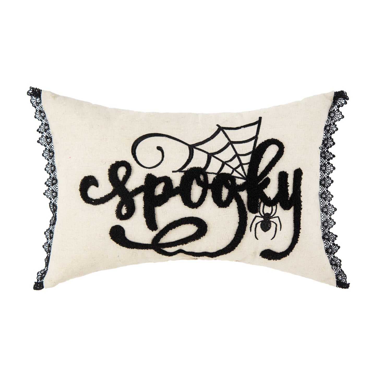 Halloween Spooky Black and White Pillow