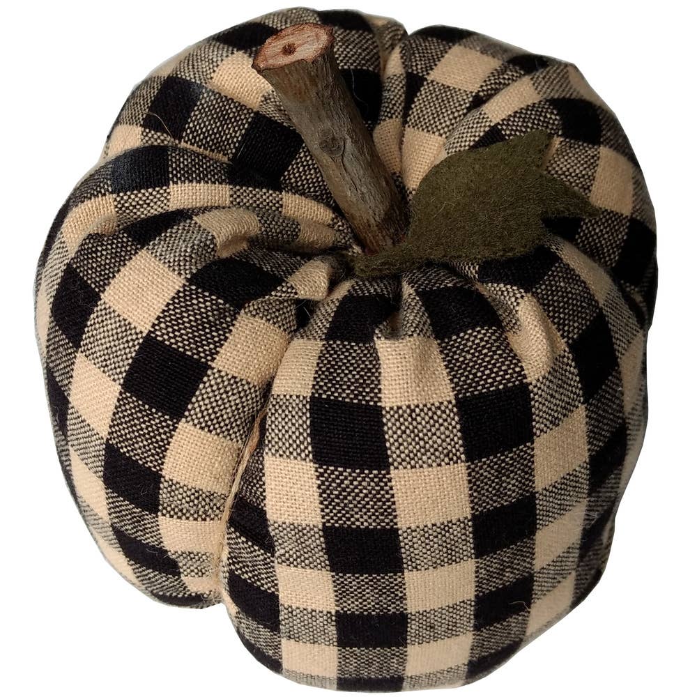 Stuffed Pumpkin Ornament-Heritage House Black