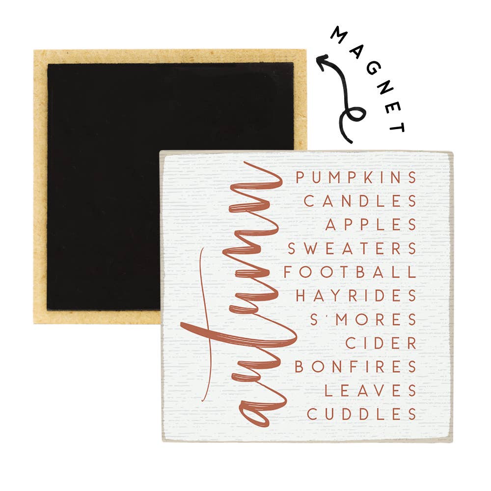Autumn Words - Square Magnets