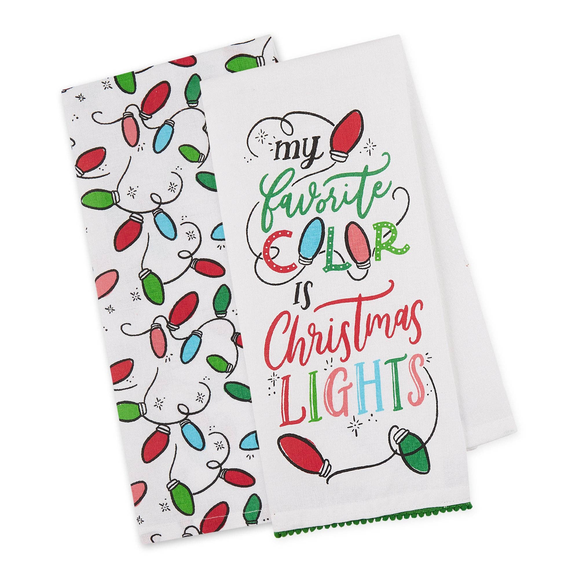 Christmas Lights Dishtowels Set