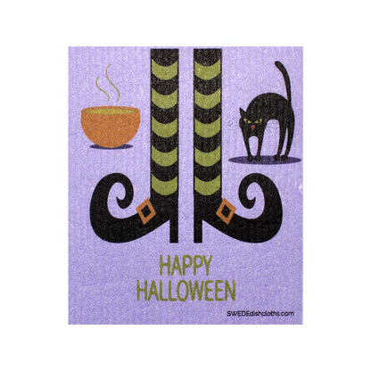 Halloween Witch Feet Swedish Dishcloth