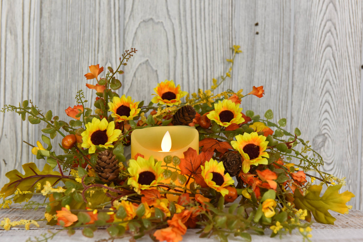 Pumpkin Surprise Candle Ring - 6.5"