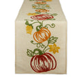 Pumpkin Vine Embroidered Table Runner