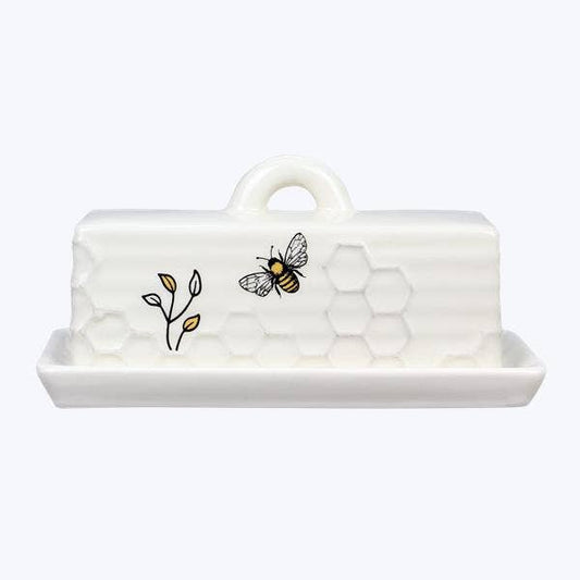 Honey Bee Ceramic Butter Dish
