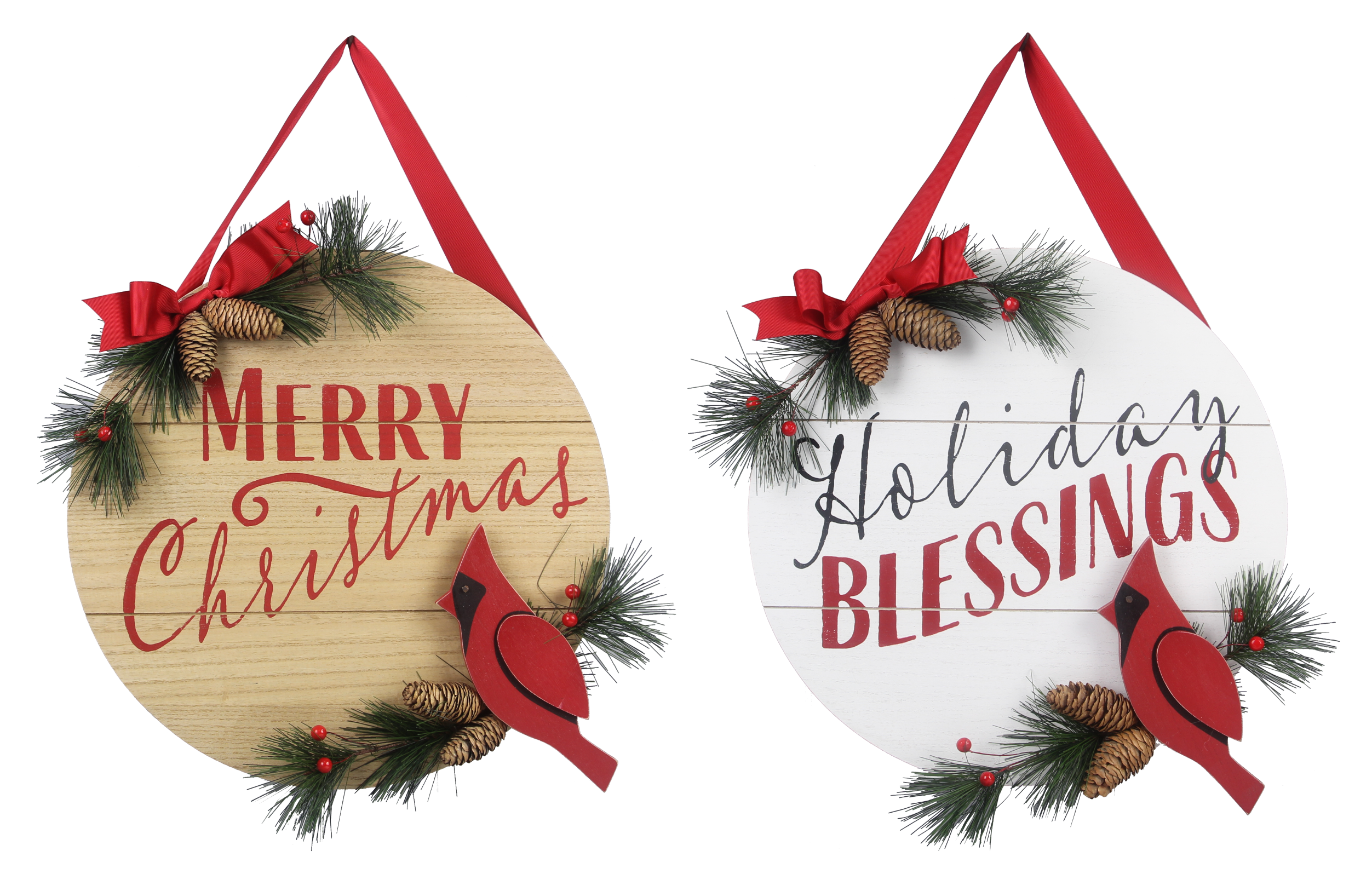 Wood Christmas Cardinal Door Hanger/Wall Sign *50% OFF*