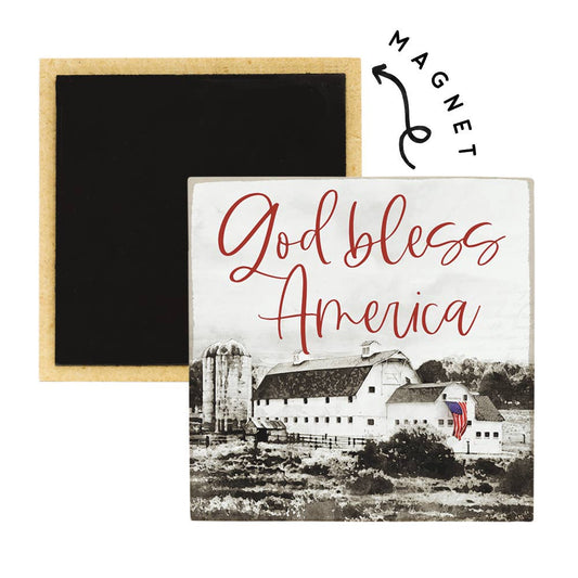 God Bless America - Square Magnets