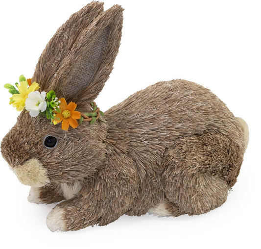 Baran Floral Crown Bunny Brown Easter Décor
