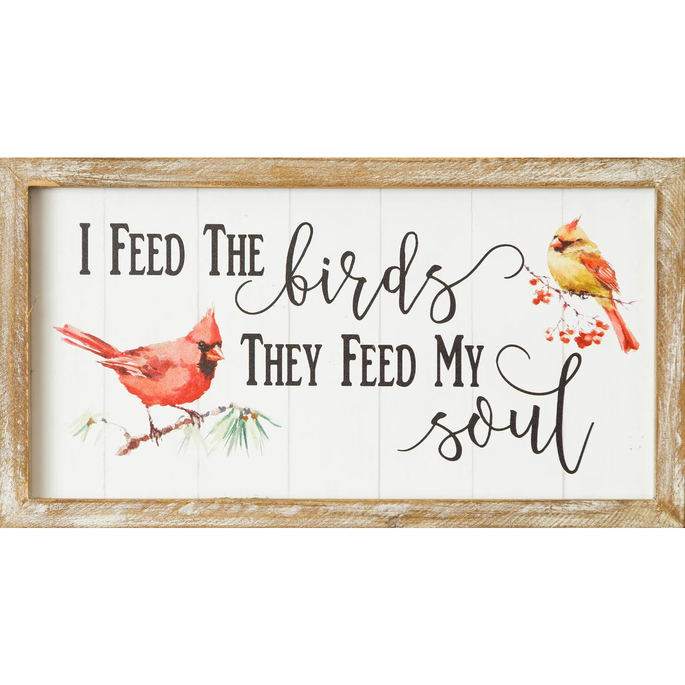 Feed My Soul Cardinal Sign