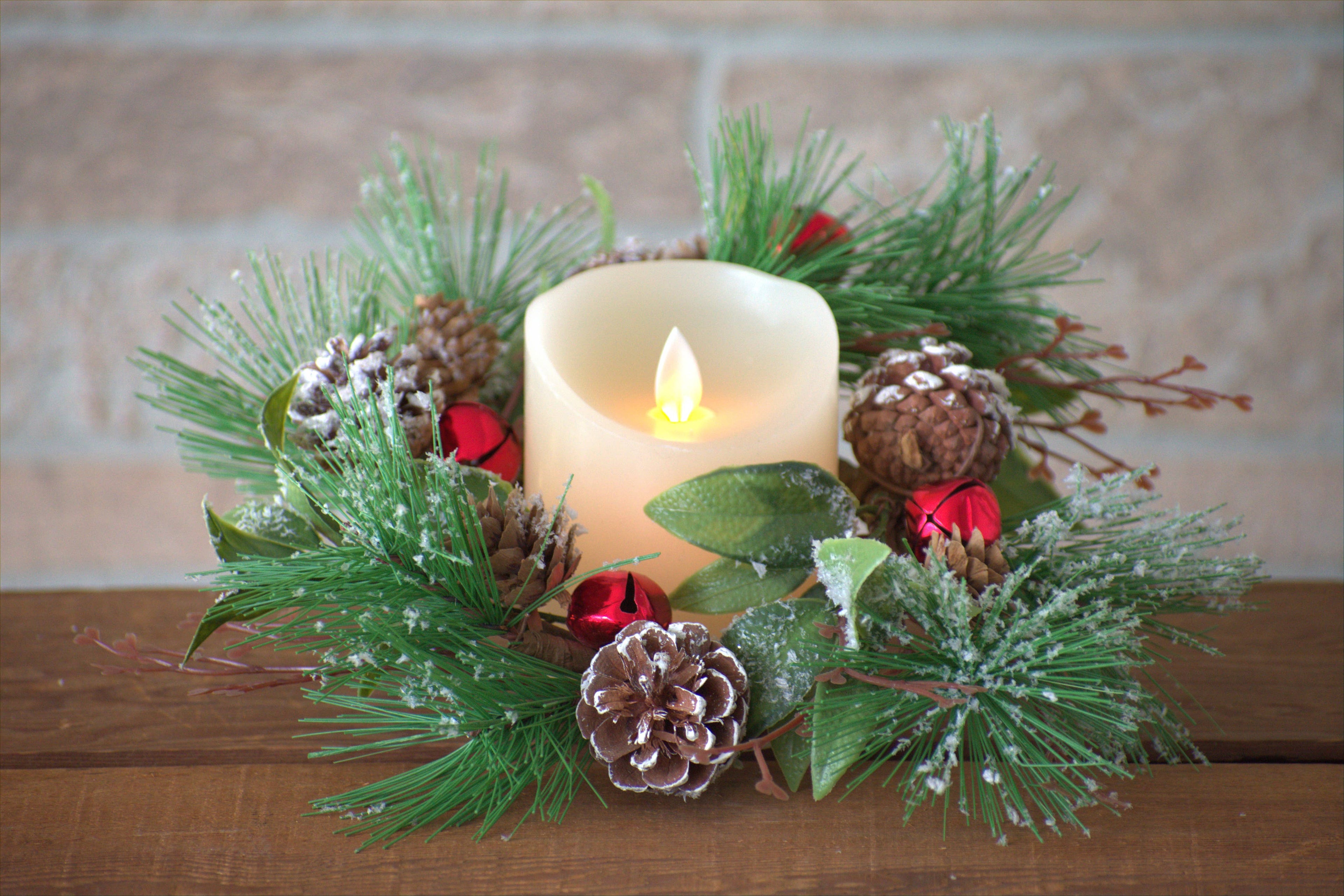 Holiday Bells Candle Ring - 4.5in