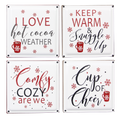 Hot Cocoa Wood Framed Enamel Tabletop/Wall Sign
