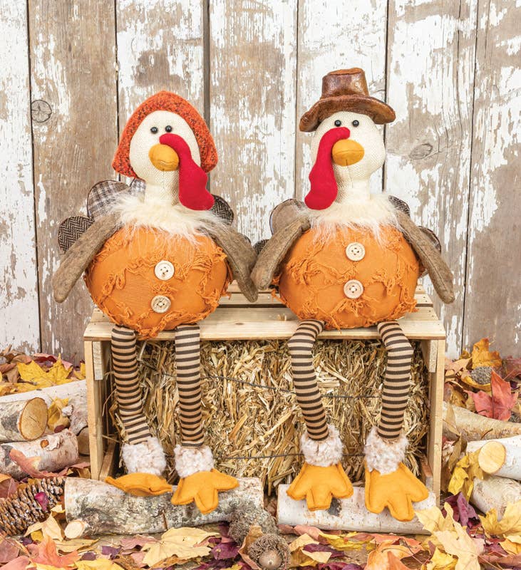Hazel Harvest Turkey Shelf Sitter