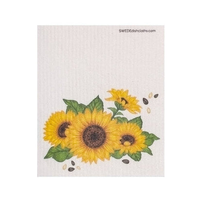 Golden Sunflower Swedish Dishcloth