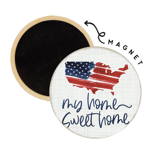 Home Sweet America - Round Magnets