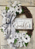Sparkling Silver Winter Grapevine Wreath *50% OFF*
