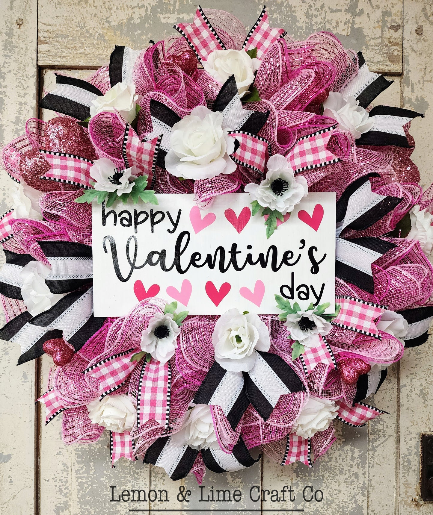 Pink Valentine's Day Wreath